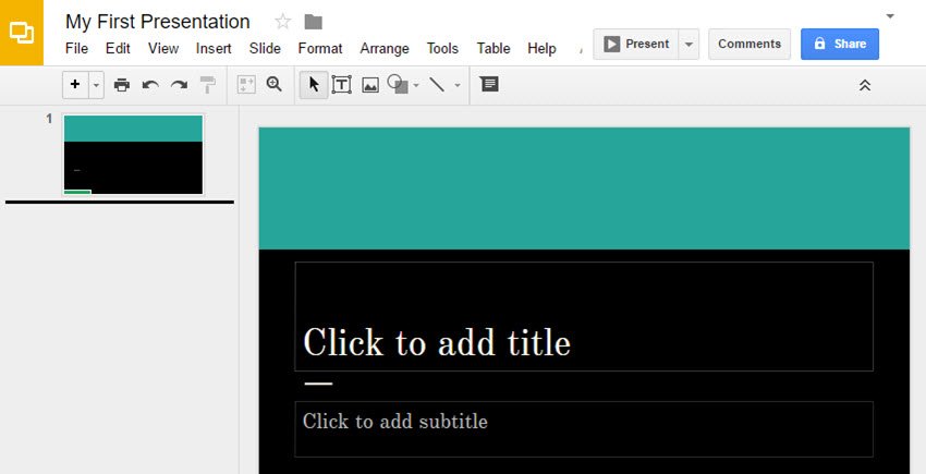 How to Use Google Slides interface
