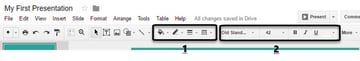 How to Use Google Slides Toolbar formatting functions