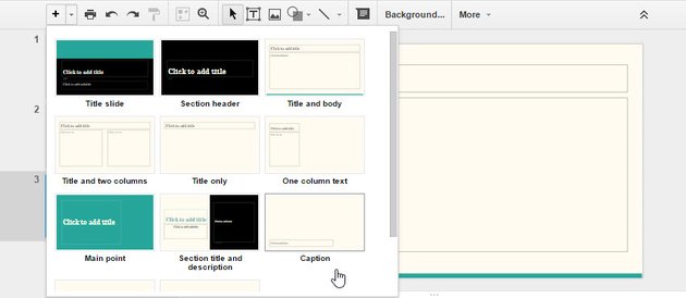 How to Use Google Slides and Select a slide layout