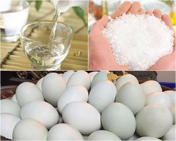 Các nguyên liệu cần thiết của món trứng muối - cách làm trứng muối 