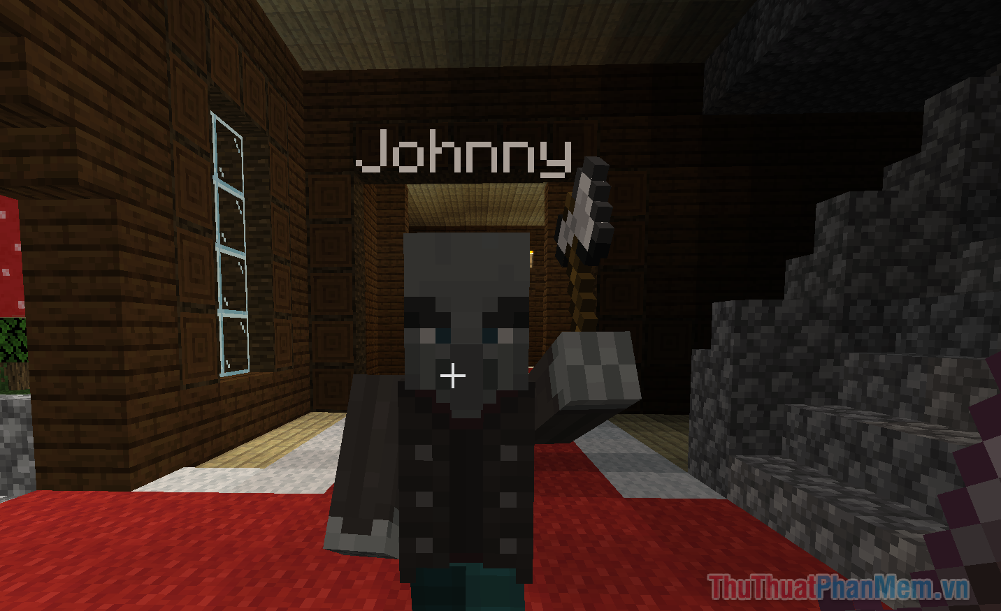 Đặt tên cho Vindicator “Johnny” sẽ khiến nó trở nên hung hăng và tấn công hầu hết các mob xuất hiện trước mặt nó