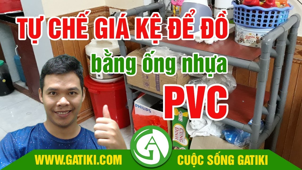Tự chế giá kệ để đồ đa năng bằng ống nhựa PVC - YouTube