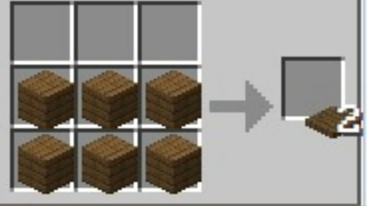 Công thức làm cửa sập gỗ trong Minecraft