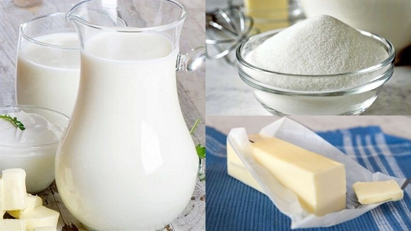 Nguyên liệu làm bánh sữa từ sữa tươi