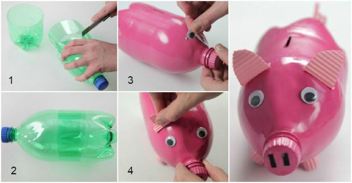 Cách tái chế chai nhựa thành đồ chơi ống heo